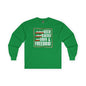 Beer Bacon Guns and Freedom Long Sleeve Tee The Devil's Pickle