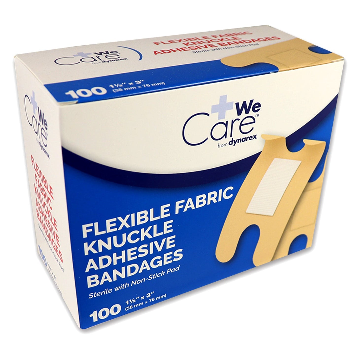 Fabric Knuckle Bandage, 100 Per Box quakekits.com