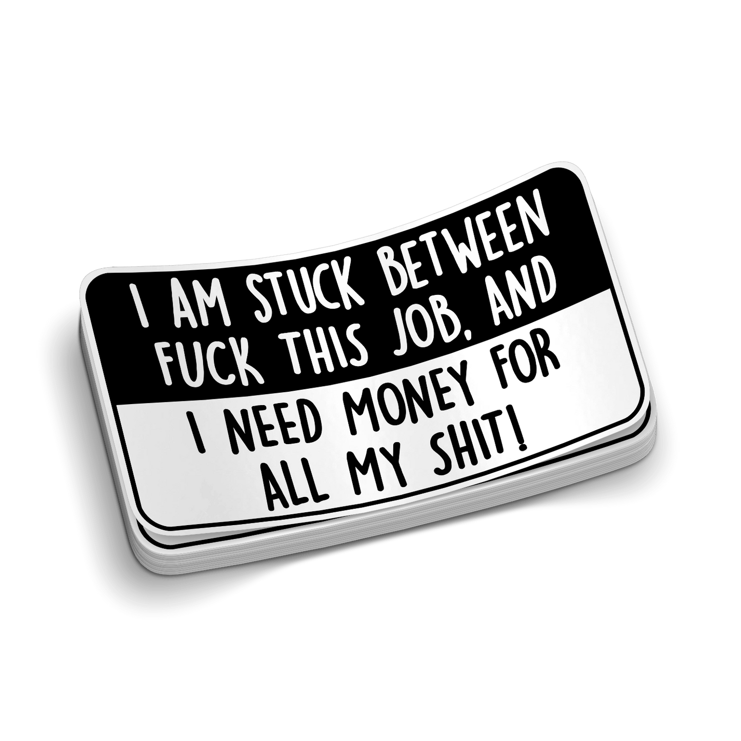 Stuck Between -  Hard Hat Decal Armed American Supply