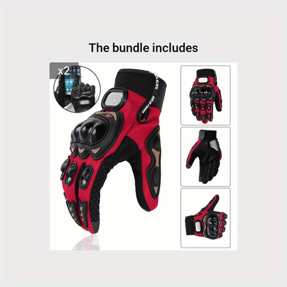 Suitable For Motorcycles, Road Bikes, Off-road Motorcycles, Spring, Summer, Autumn, And Winter Unisex Finger Touch Screen Gloves For Men And Women, Breathable Cycling Gloves, Motorcycle Gloves, Bicycle Gloves. NovaCart