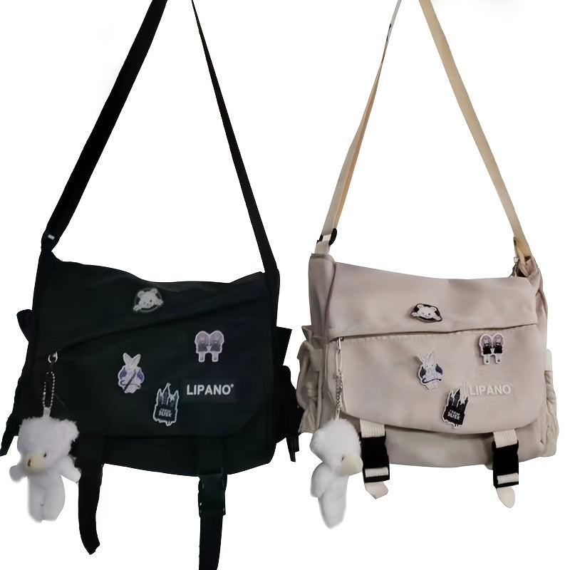 1pc Nylon Handbag Shoulder Bag Large Capacity Messenger Bag, Men's Messenger Bag Student School Bag NovaCart