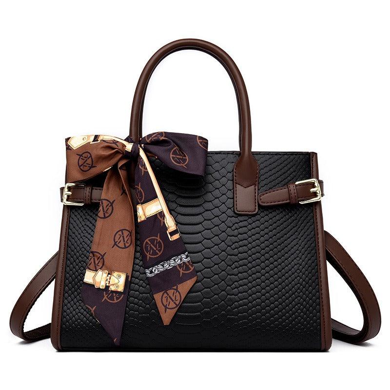 Serpent Luxe Snakeskin Handbag - Elegant Leather Commuter Bag for Stylish Women Country in My Heart