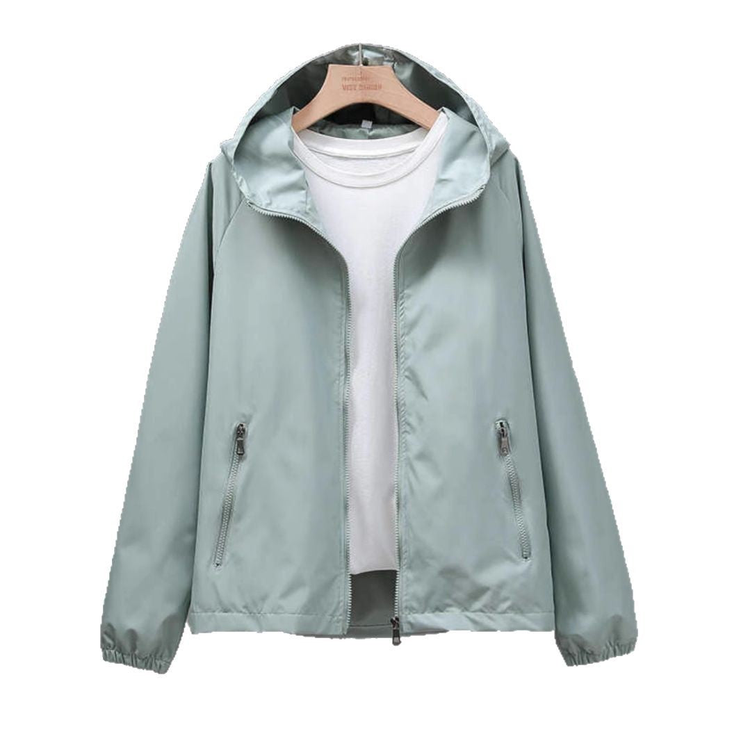 Women's Cropped Casual Loose Plus Size Hooded Thin Shell Jacket See size chart under “more details” The Fashion Celestial