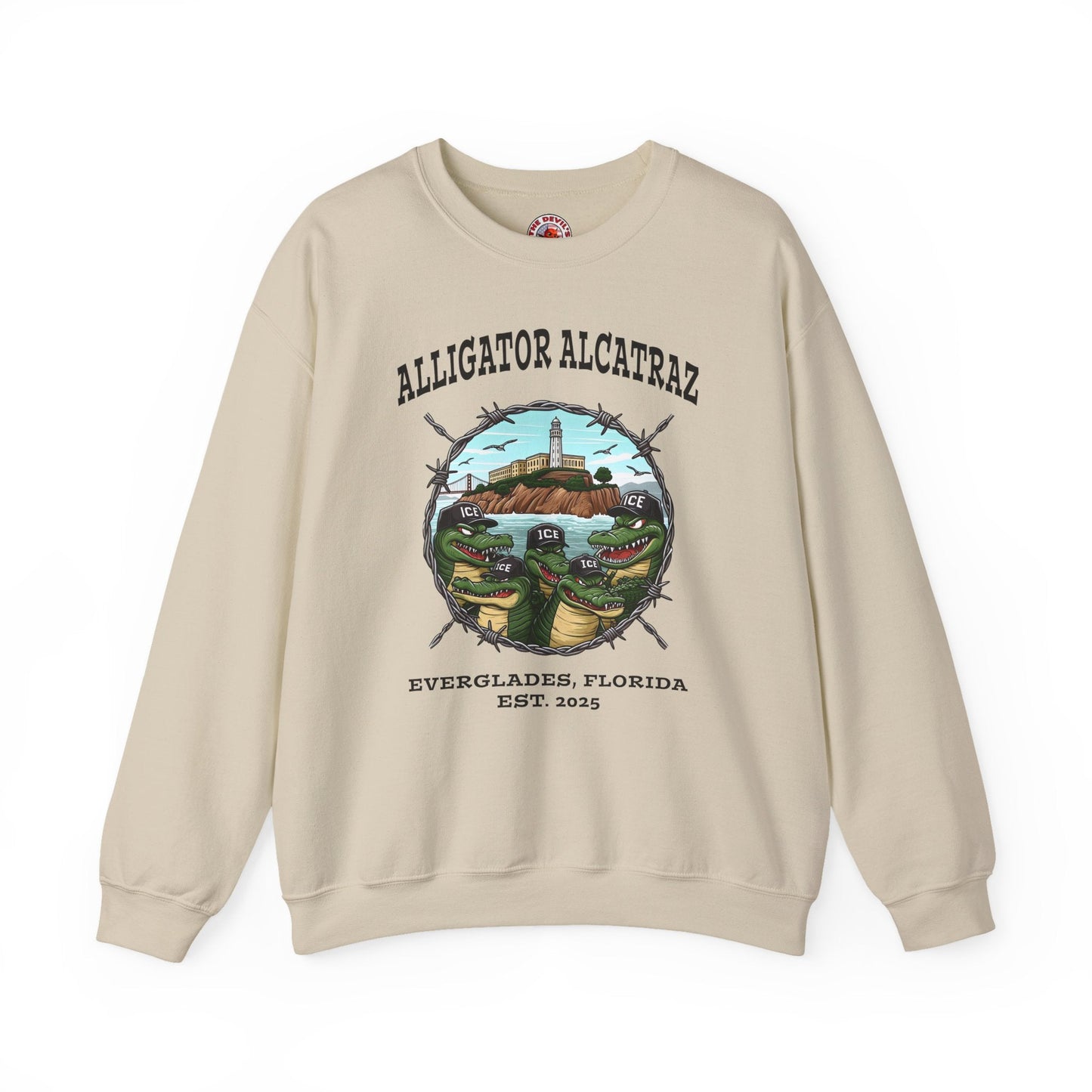 Alligator Alcatraz Crewneck Sweatshirt The Devil's Pickle