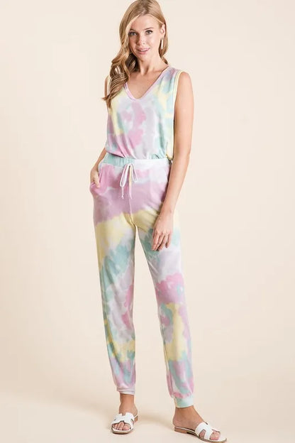 BiBi Tie Dye French Terry Casual Pants New Era Fashion LLc