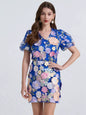 Floral Puff Sleeve Mini Dress New Era Fashion LLc