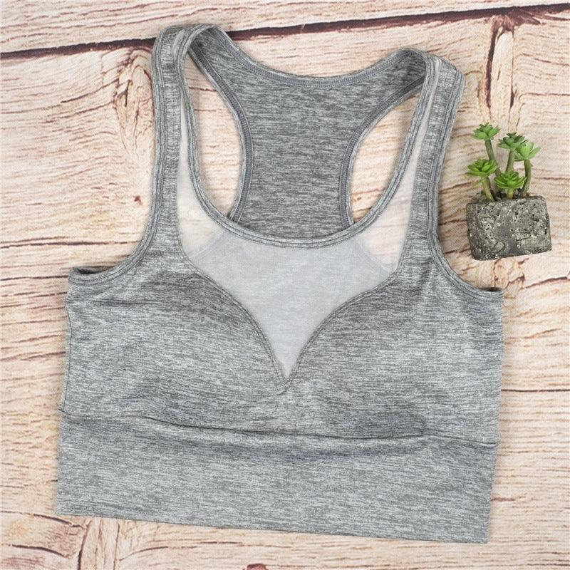 Mesh Insert Sports Bra Yoga Top | Stylish Country Girl Activewear for Fitness & Yoga Country in My Heart