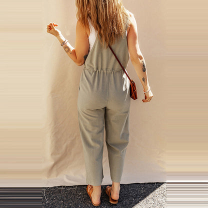 Camisole Jumpsuit Loose Sleeveless Grayceful LLC