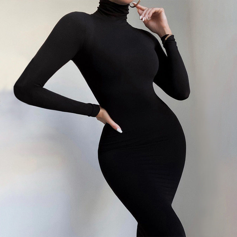Autumn And Winter Solid Color Tight Long Sleeve Fleece-lined Yoga Jumpsuit Grayceful LLC