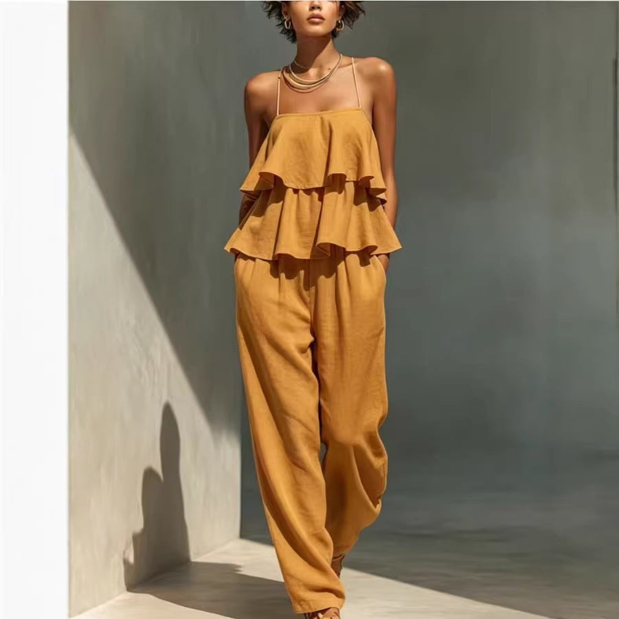Women's Sleeveless Camisole Top & Casual Pants Set FitiqueFit