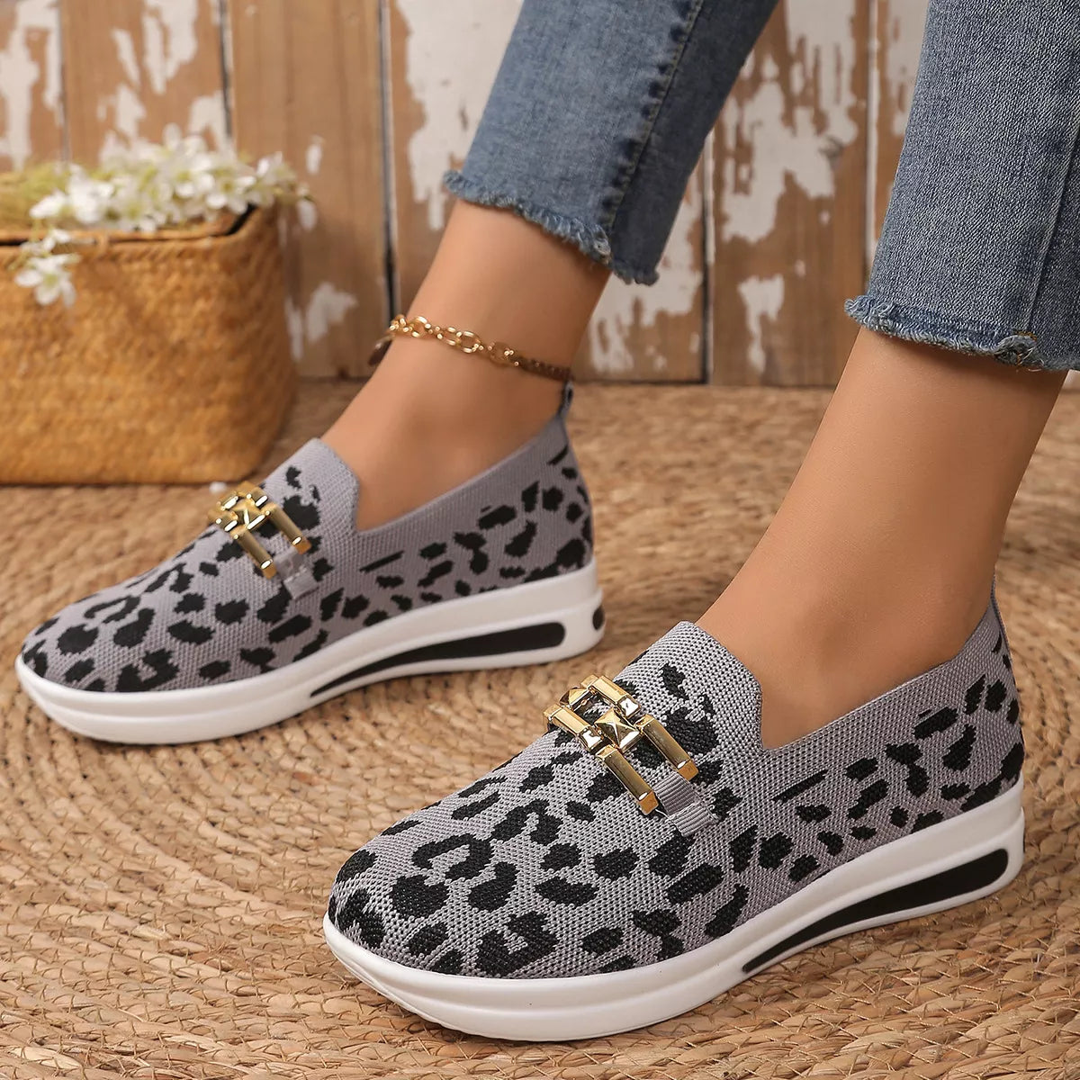 Leopard Mesh Slip-Ons New Era Fashion LLc
