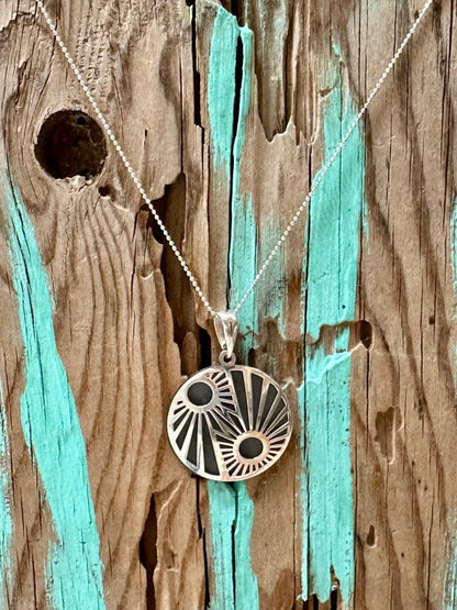 Oxidized Sunrise Pendant Sterling Silver Necklace Shop Style & More | Fresh Looks, Everyday Deals & Free Shipping