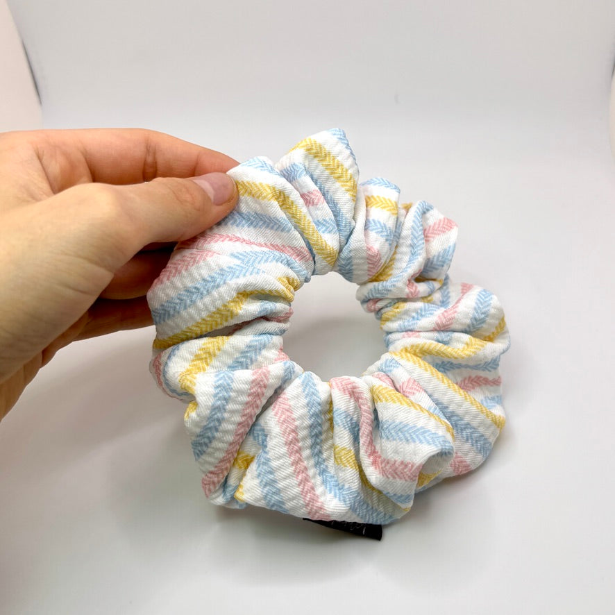 Mini Pastel Striped Easter Bullet Scrunchie Enchanted Scrunch