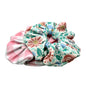 Blue Floral & Pink Gingham Scrunchie Set Enchanted Scrunch
