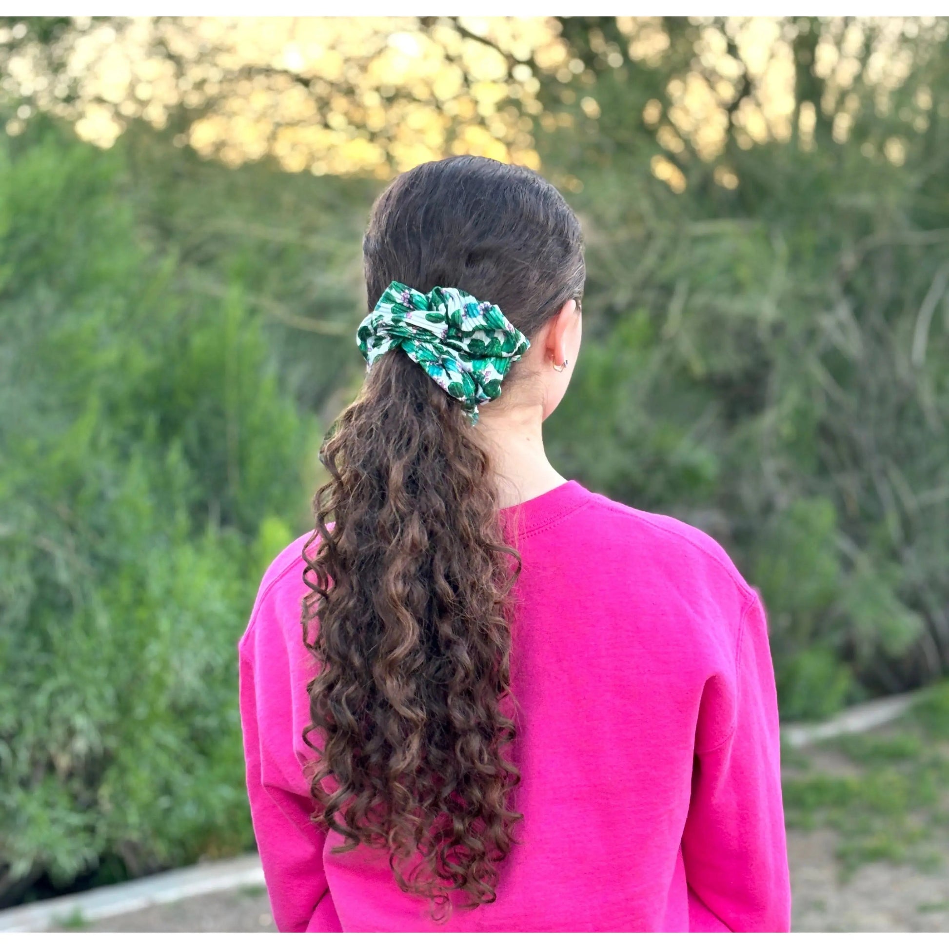 Prickly Pear Cactus Ribbed Scrunchie Enchanted Scrunch
