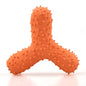 New Pet Latex Toy with Spiked Bone and Four-Corner Square Latex Sound Toy Durable Teeth-Cleaning Dog Toy