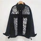 Wild Leopard Denim Jacket Top – Stylish Cowgirl Fashion with Leopard Print and Sequins Country in My Heart