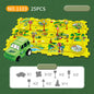 DIY assembly of children's puzzle track car with various scenarios city map construction electric puzzle track car