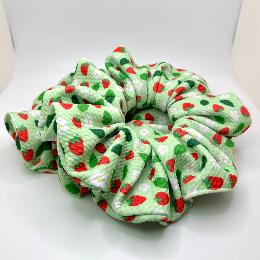 Green Strawberry Bullet Scrunchie Enchanted Scrunch