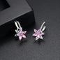 Snowflake Earrings with Zirconium Studs