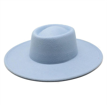 Ella Wide Brim Wool Jazz Hat – Stylish Felt Hat in 16 Colors Country in My Heart