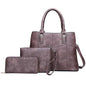 Luxury 3 Piece Leather Tote Set | Genuine Leather Cowgirl Shoulder Bag & Clutch Country in My Heart