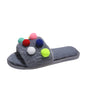 Polka Dot Plush Platform Slippers for Women