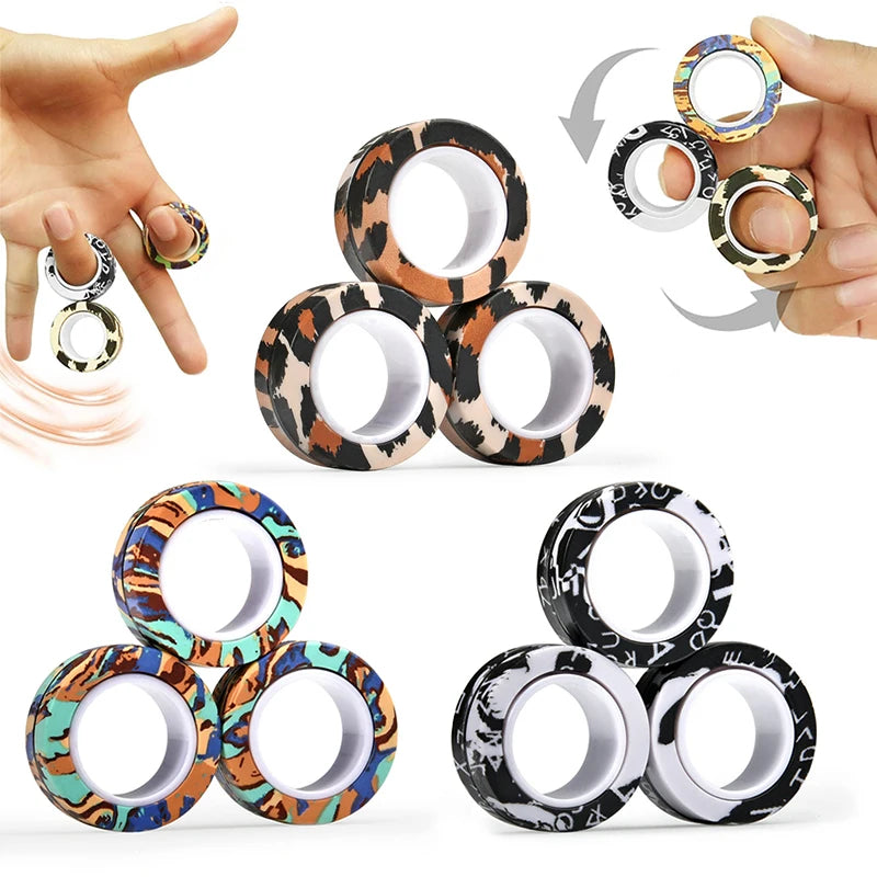 Magnetic Rings Fidget Toy ViralGalleria.com