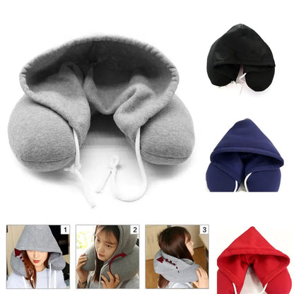 Hooded Travel Neck Pillow ViralGalleria.com