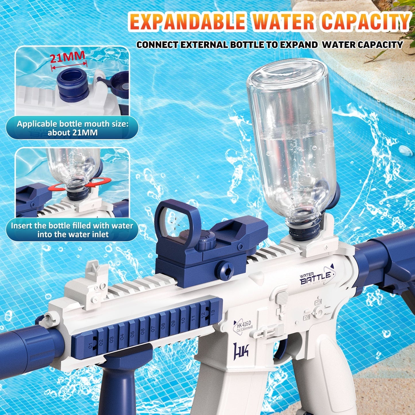 New Electric Water Gun Automatic Squirt Rifle Toy Gun ViralGalleria.com