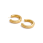 Brushed Hoop Earrings - 18k Plated Stainless Steel Deep South Originals
