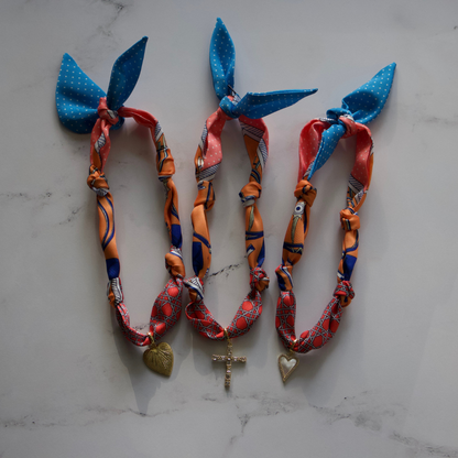 Scarf Necklace ~ Orange Deep South Originals