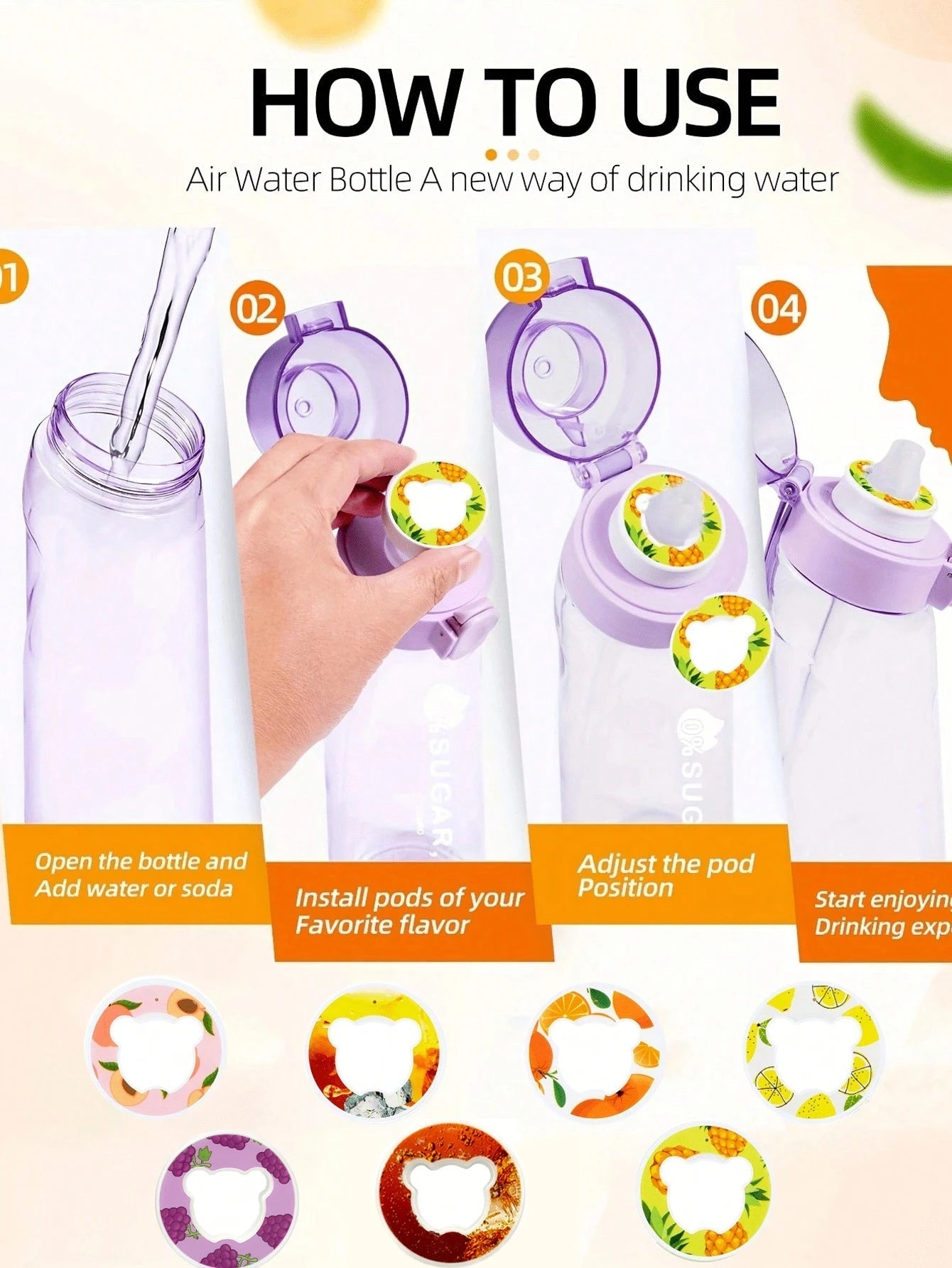 Flavored Water Bottle Pods ViralGalleria.com