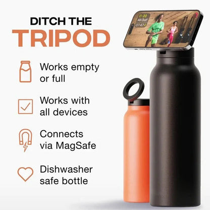 Water Bottle with MagSafe Phone Holder ViralGalleria.com