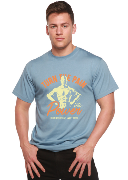 Turn The Pain Men's Bamboo Viscose/Organic Cotton Short Sleeve Graphic T-Shirt Spun Bamboo