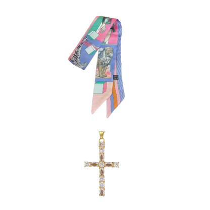 Zebra Faith Scarf Necklace Deep South Originals