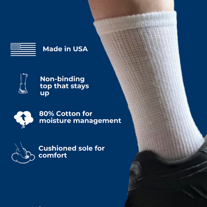 Women's Cotton Diabetic Crew Socks (6 Pair) DSC