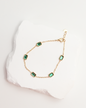 Green Cubic Zirconia Bracelet LUNAR VINES