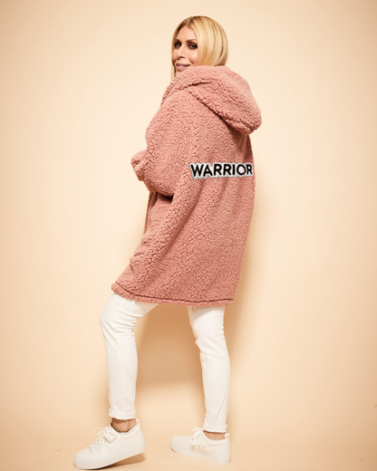 The Warrior Effect™ by Jill Martin Chenille Logo Sherpa Lounger Jacket Jill Martin