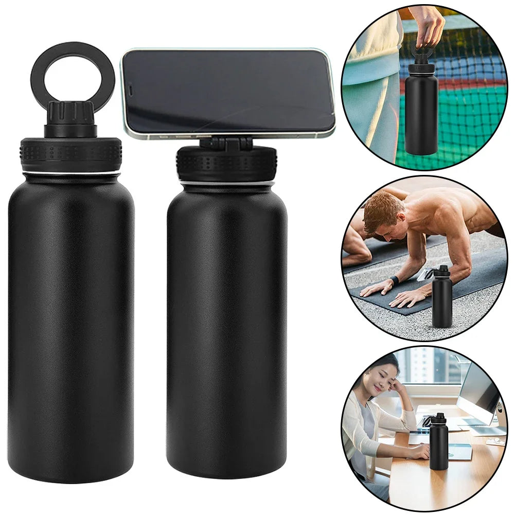 Insulated Water Bottle with Phone Mount ViralGalleria.com