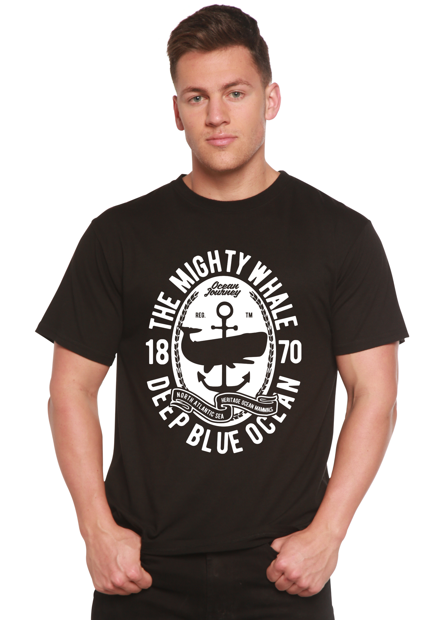 The Mighty Spun Bamboo® Men's Bamboo Viscose/Organic Cotton Short Sleeve Graphic T-Shirt Spun Bamboo