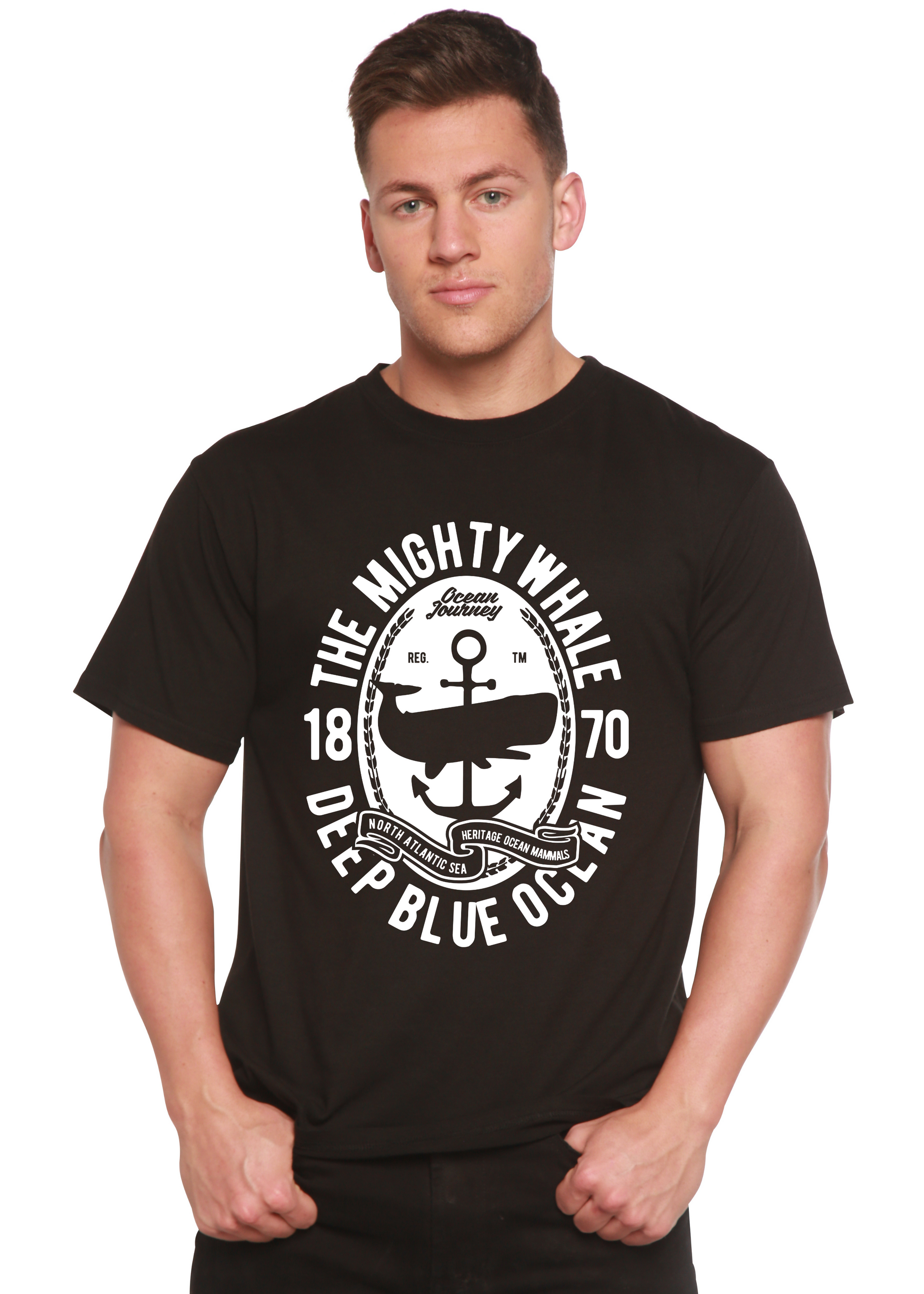 The Mighty Spun Bamboo® Men's Bamboo Viscose/Organic Cotton Short Sleeve Graphic T-Shirt Spun Bamboo