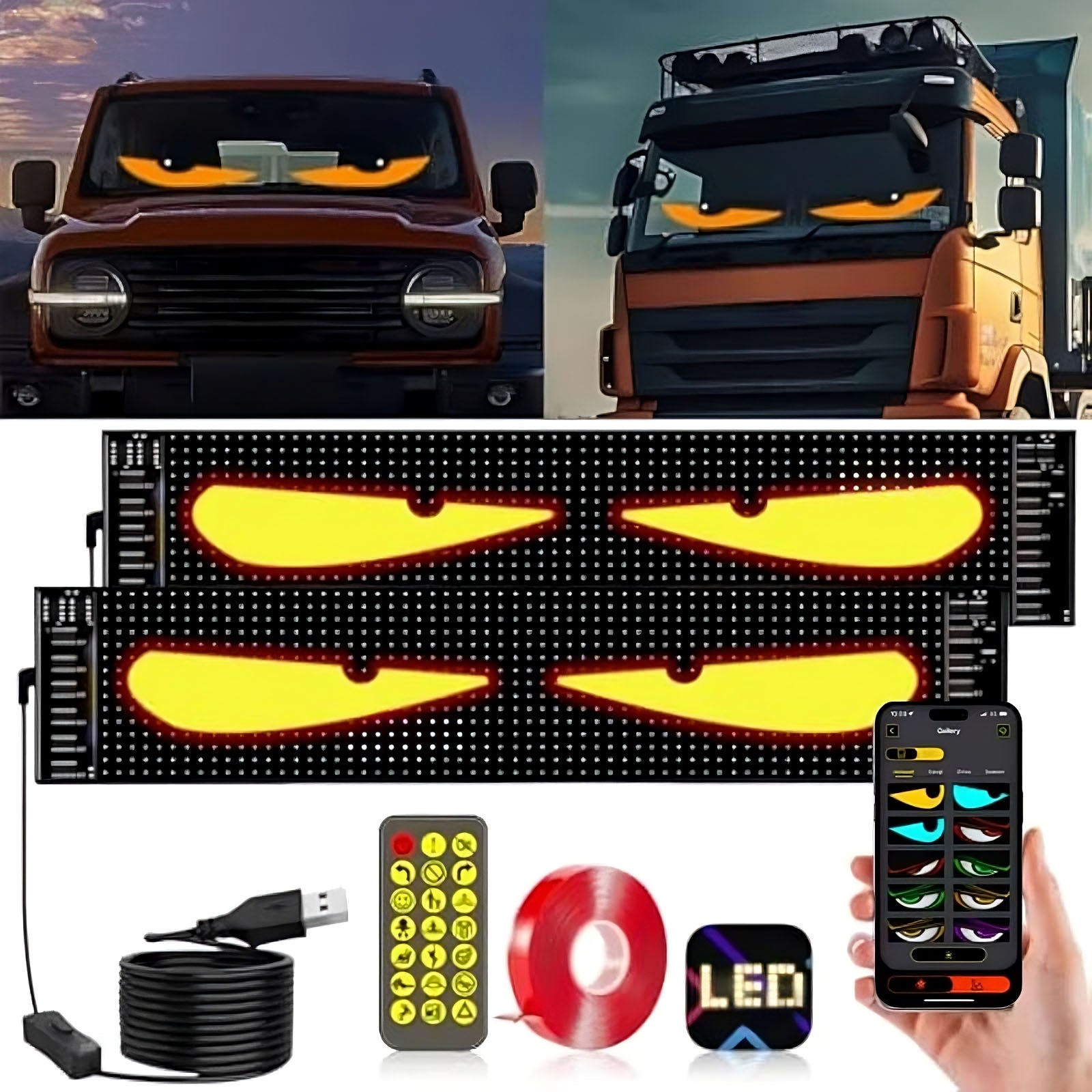 Dynamic Big Eye Lights For Windshield ViralGalleria.com