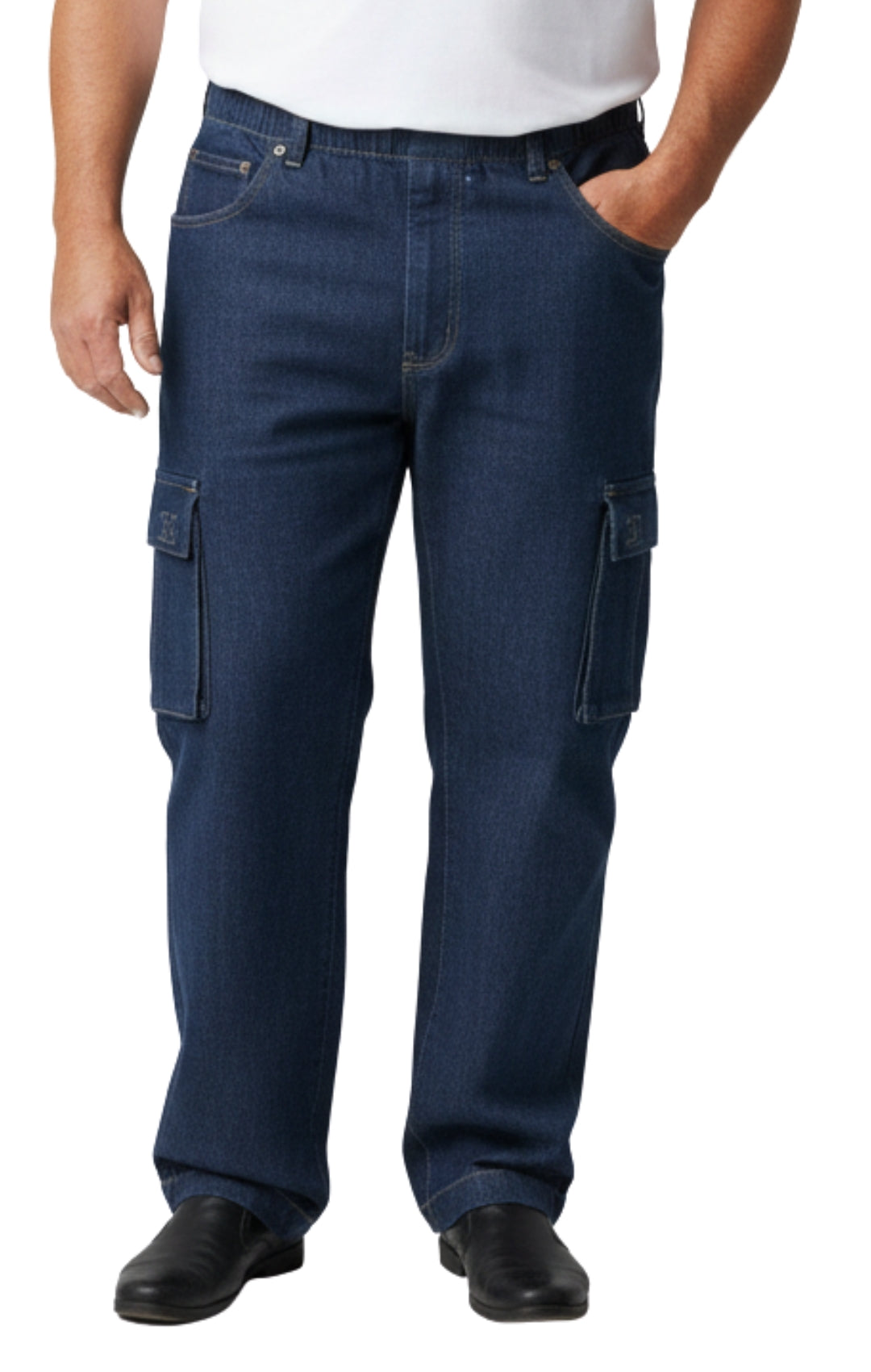 Men's Lightweight Double Cargo Pocket Pull-On Jeans TURTLE BAY APPAREL