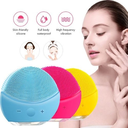 Facial Vibrating Cleansing Brush Silicone ViralGalleria.com