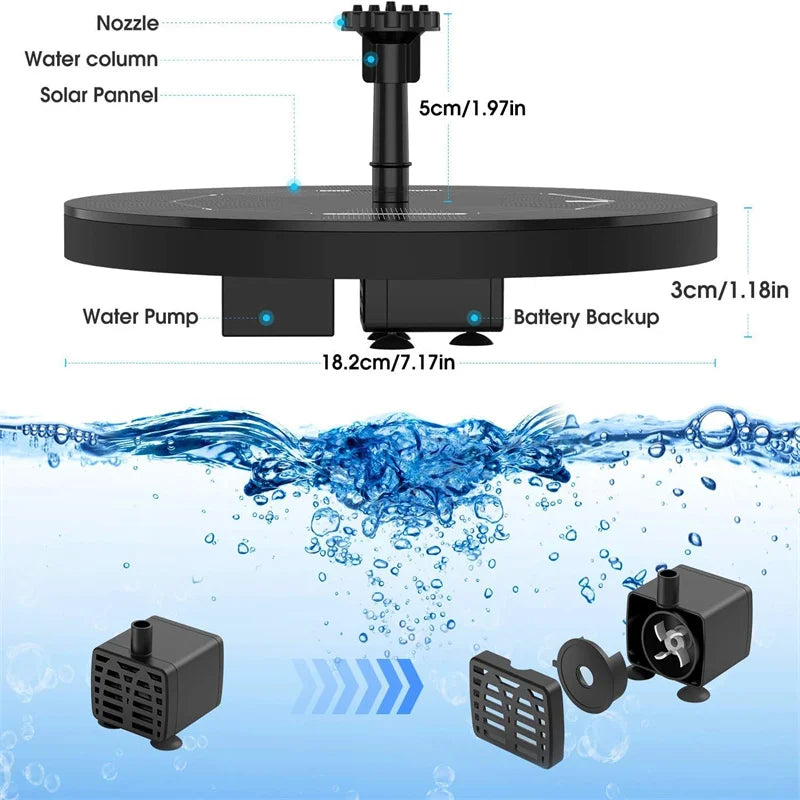 Solar Water Fountain ViralGalleria.com