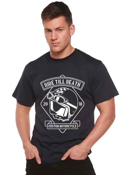 Ride Till Death Spun Bamboo® Men's Bamboo Viscose/Organic Cotton Short Sleeve Graphic T-Shirt Spun Bamboo