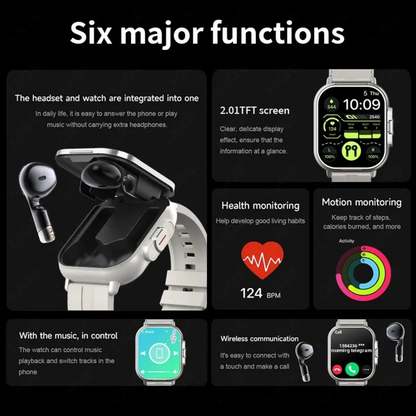 Smartwatch with Earbuds ViralGalleria.com