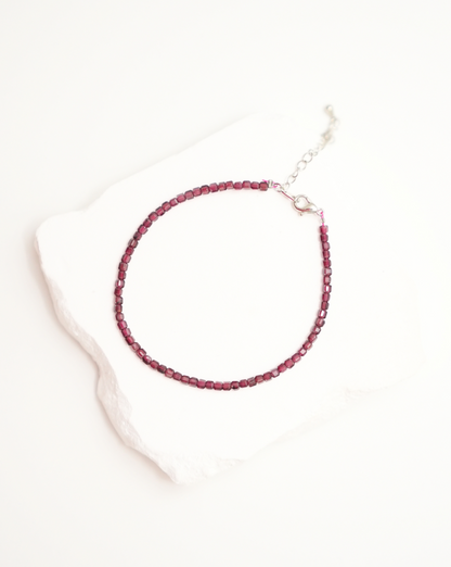 Natural Garnet Bracelet LUNAR VINES