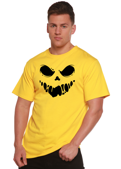 Halloween Boo Men's Bamboo Viscose/Organic Cotton Short Sleeve Graphic T-Shirt Spun Bamboo